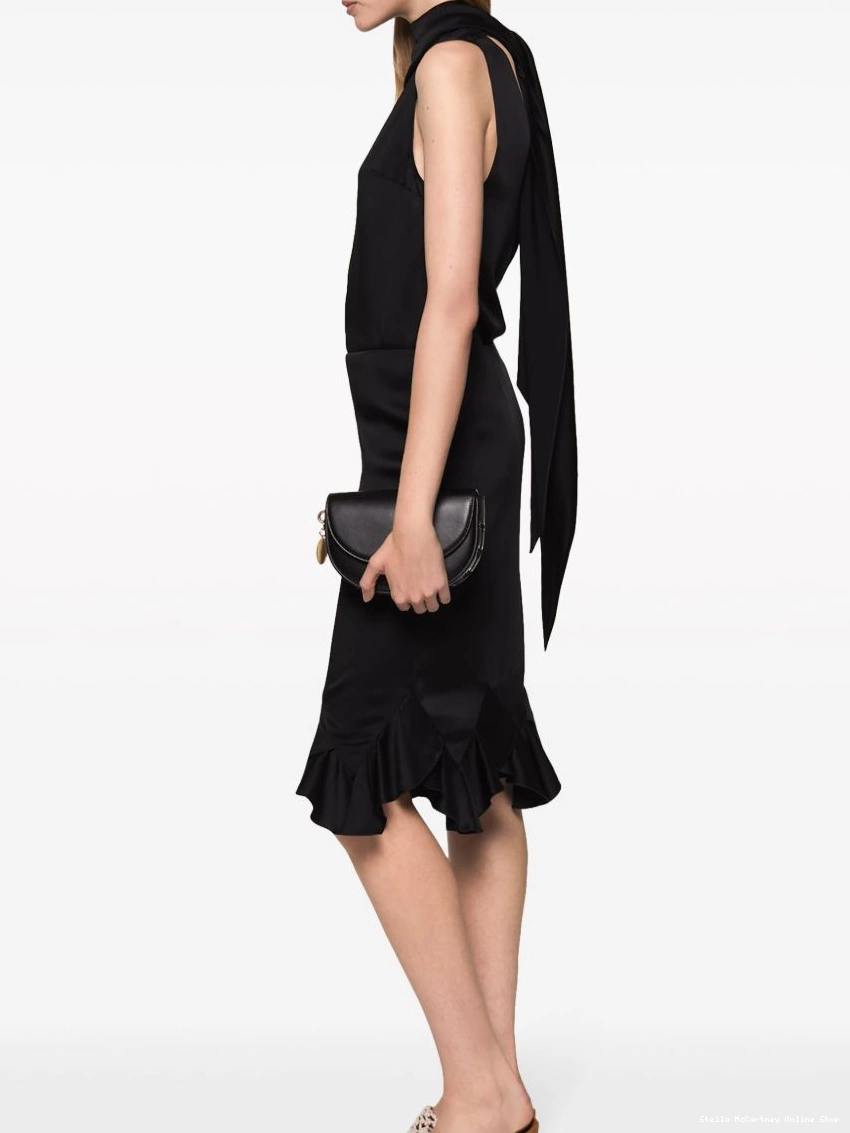 Affordable ruffled satin McCartney Stella skirt Women midi 0323